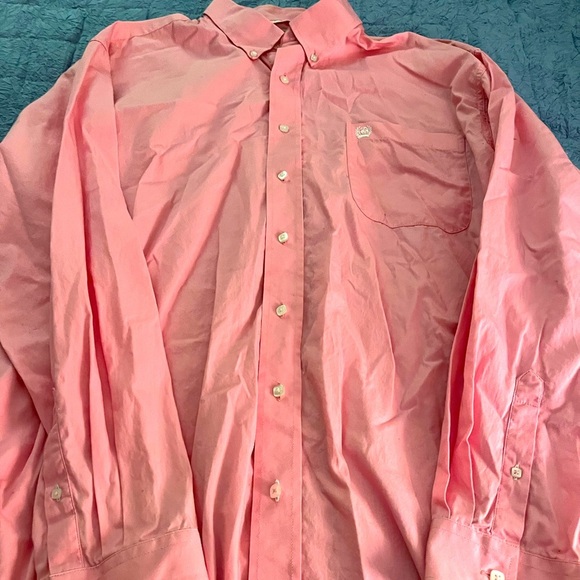 Cinch Other - Cinch Men's Pink Button-Up Shirt long sleeve size large